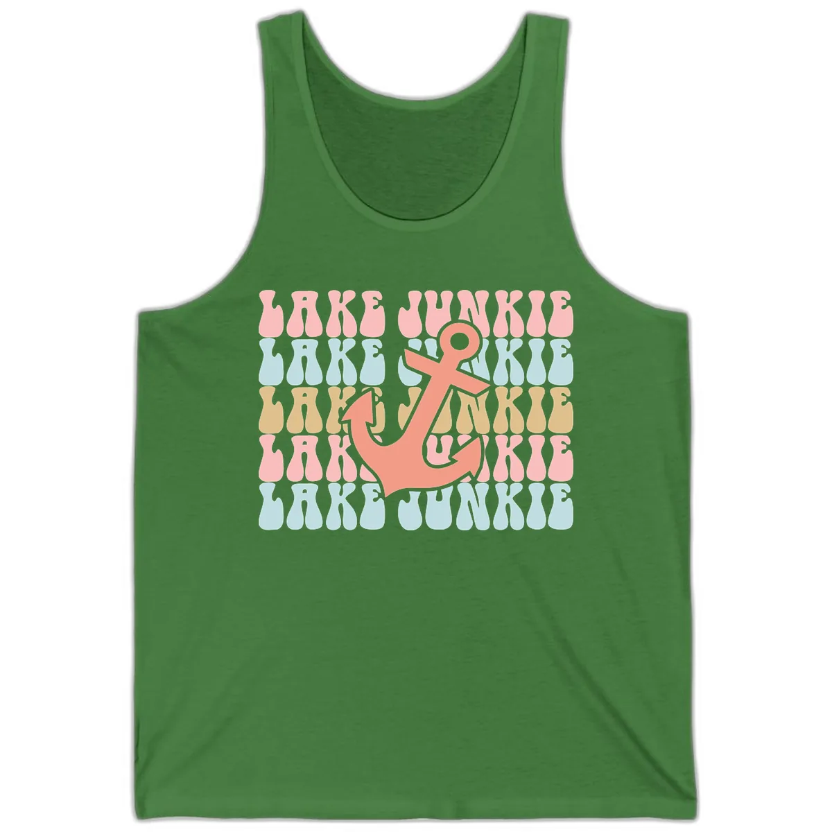 Lake Junkie Retro Anchor Tank in Leaf