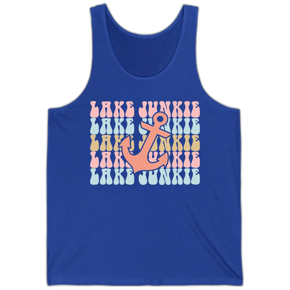 Lake Junkie Retro Anchor Tank in True Royal