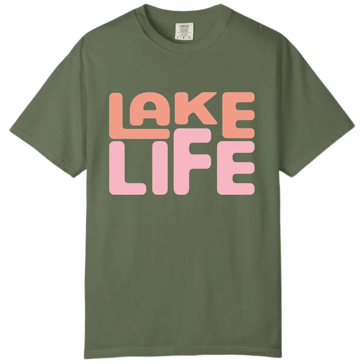Lake Life Typography Design Comfort Color in Sage