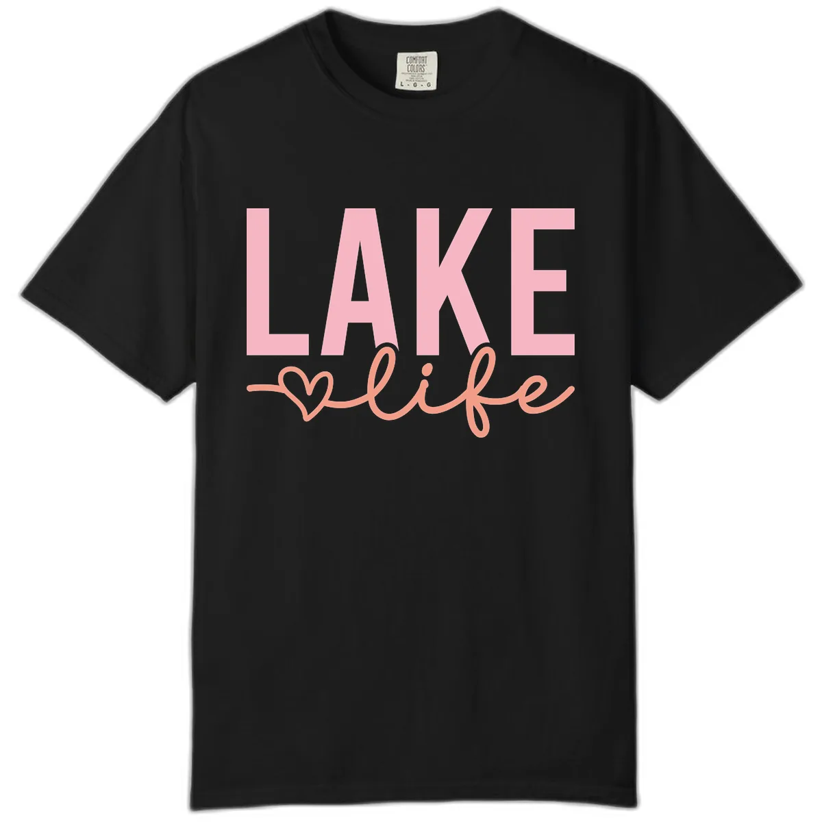 Lake Life Script Design Comfort Color in Black