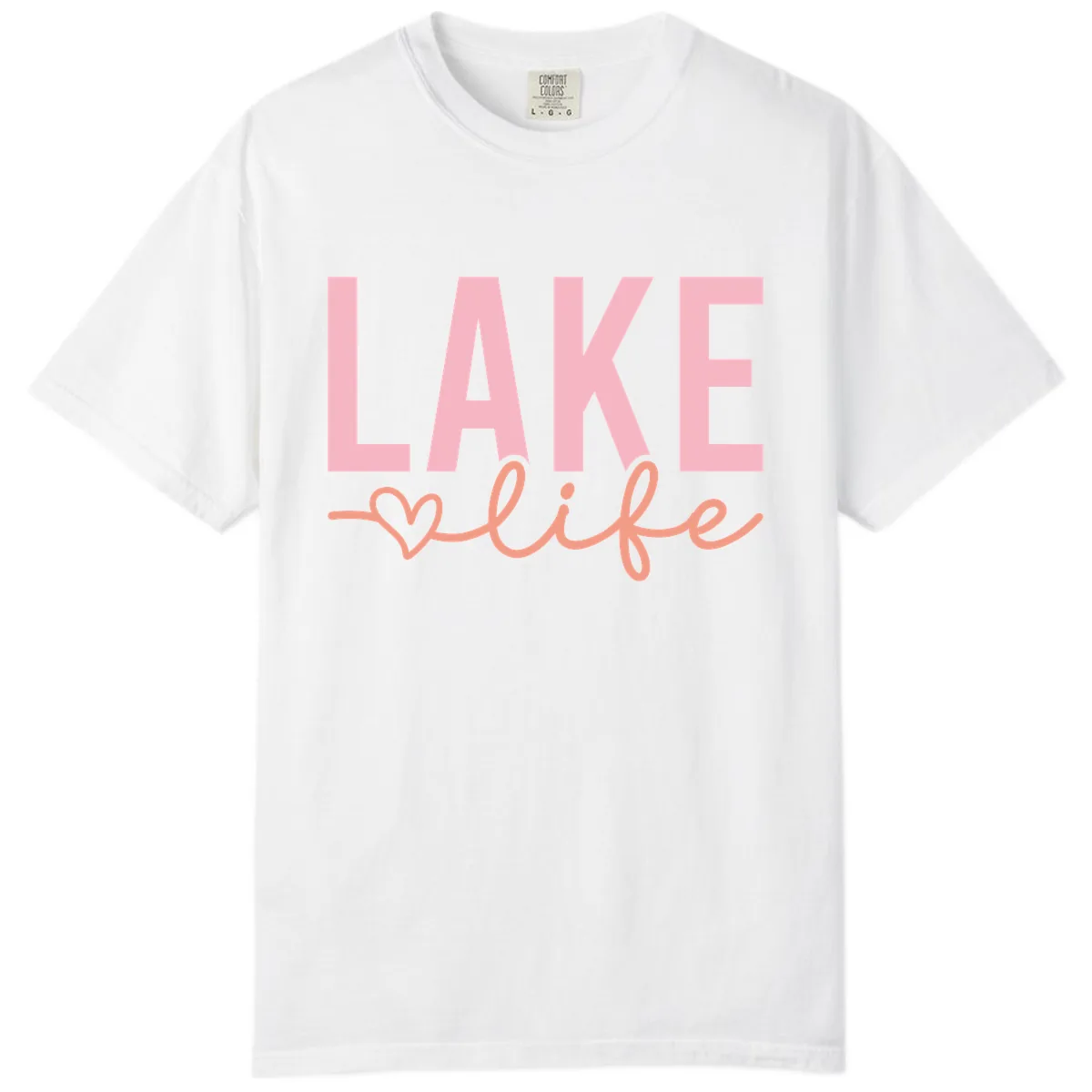 Lake Life Script Design Comfort Color in White