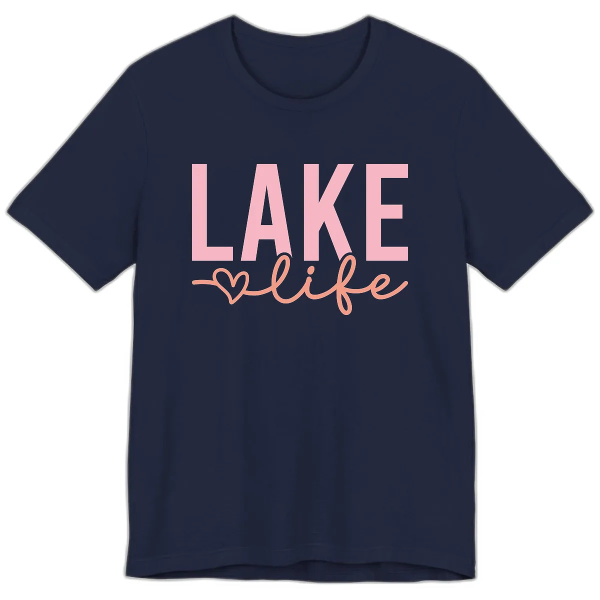 Lake Life Script Design Premium T-Shirt in Navy