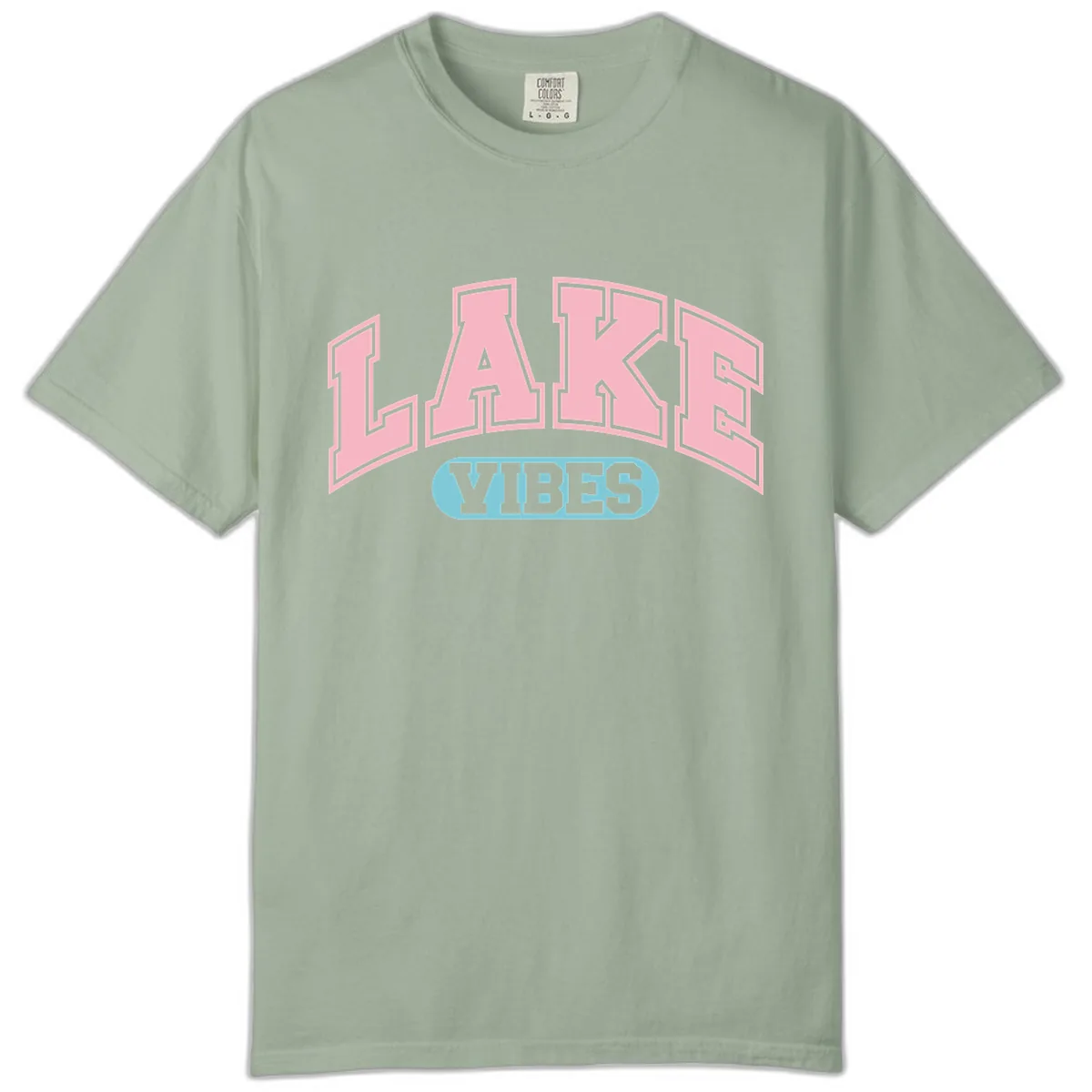 Lake Vibes Arch Logo Comfort Color in Bay
