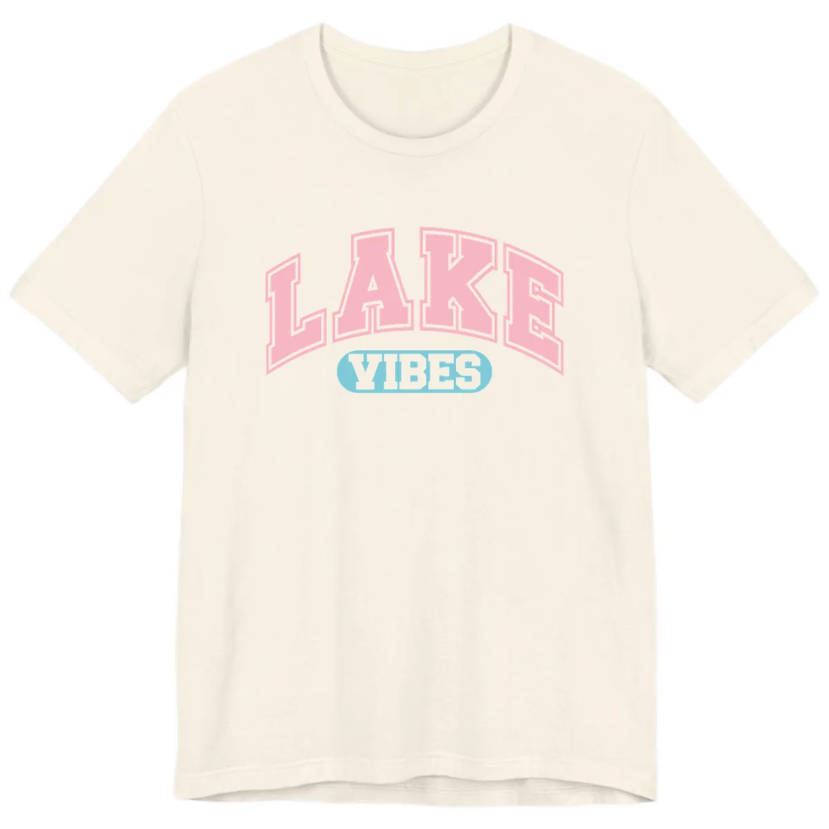 Lake Vibes Arch Logo Premium T-Shirt in Natural