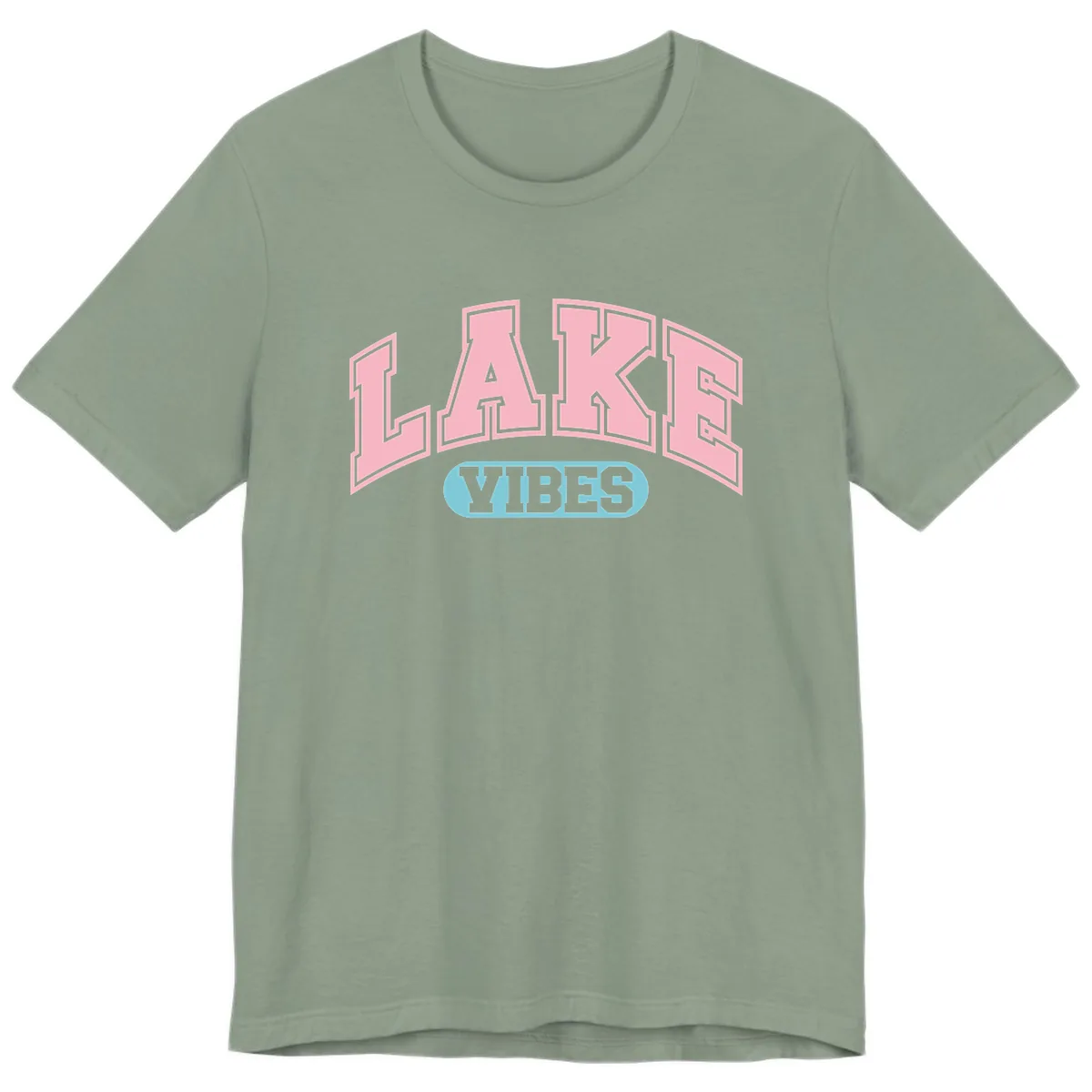Lake Vibes Arch Logo Premium T-Shirt in Sage