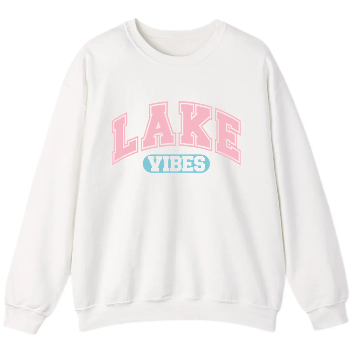 Lake Vibes Arch Logo Sweatshirt in White