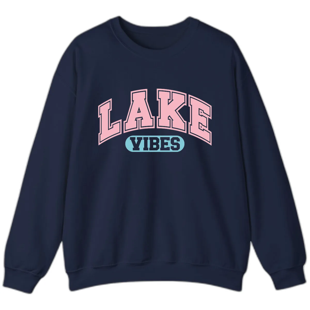 Lake Vibes Arch Logo Sweatshirt in Navy