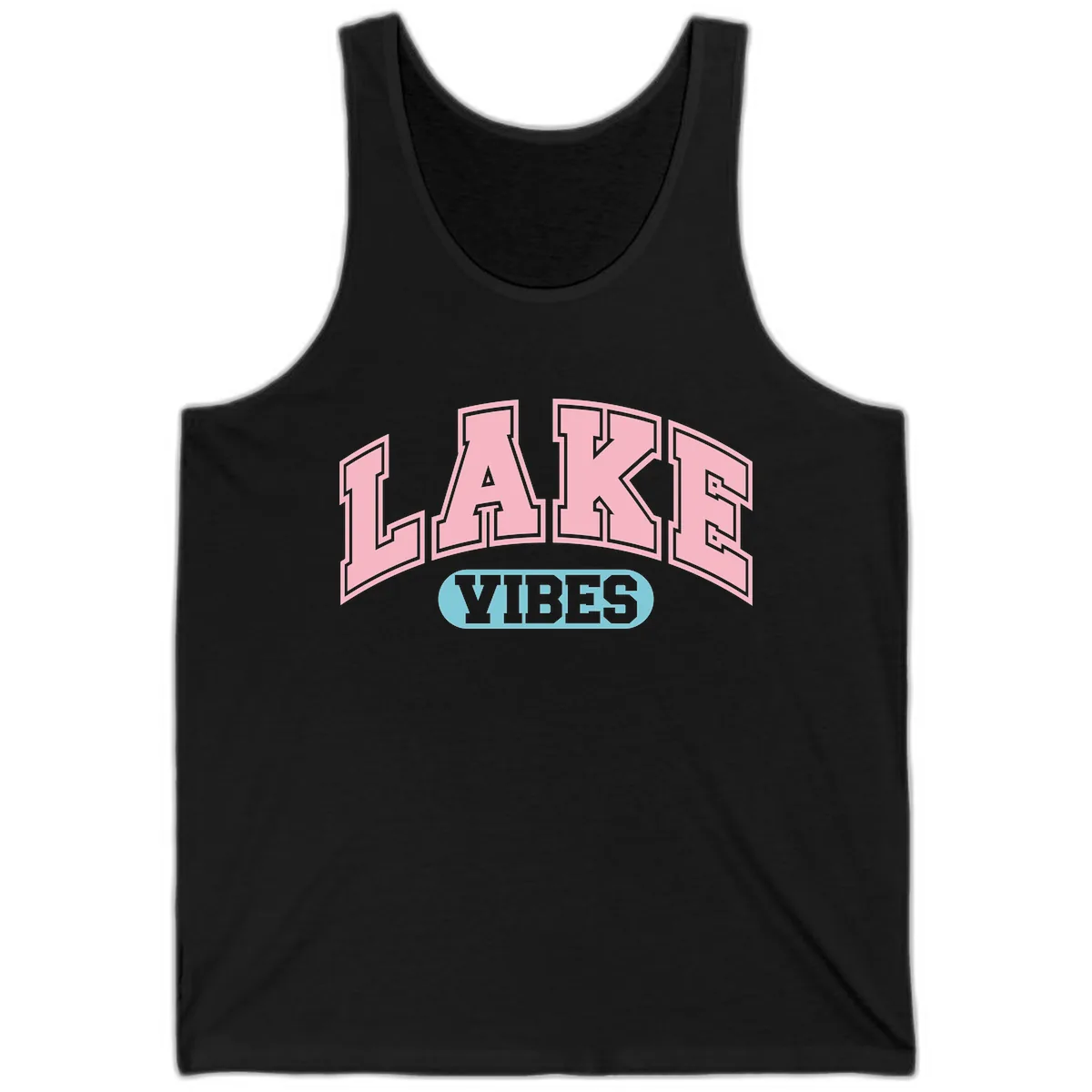 Lake Vibes Arch Logo Tank in Black