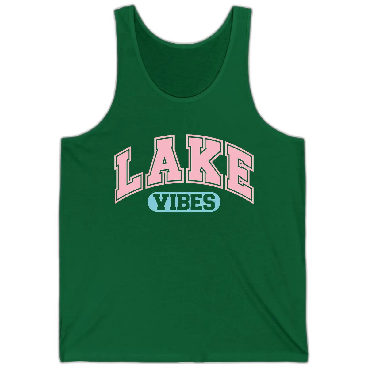 Lake Vibes Arch Logo Tank in Kelly