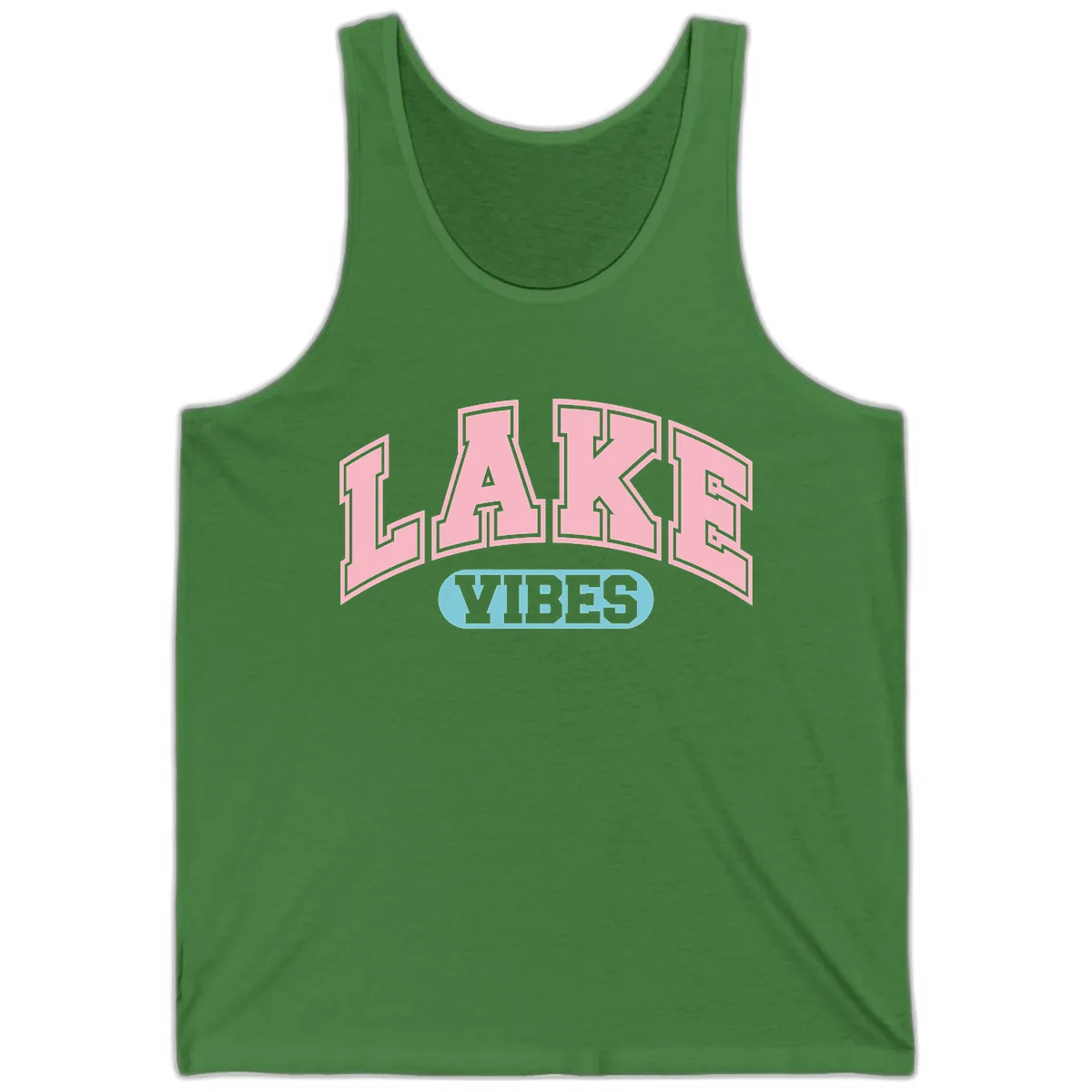Lake Vibes Arch Logo Tank in Leaf