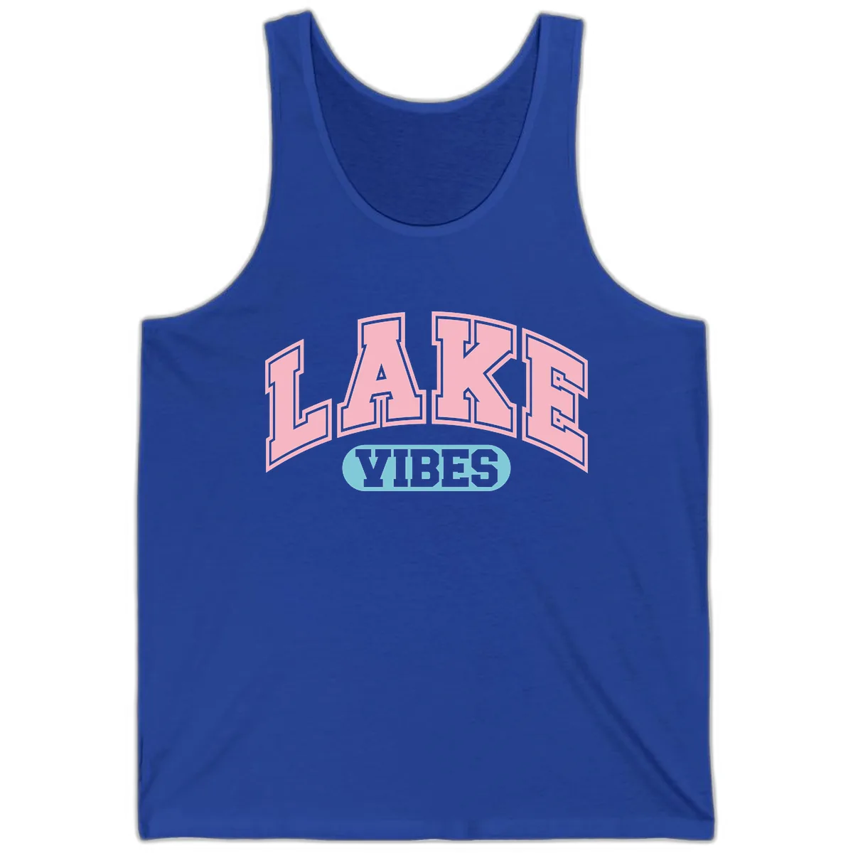 Lake Vibes Arch Logo Tank in True Royal