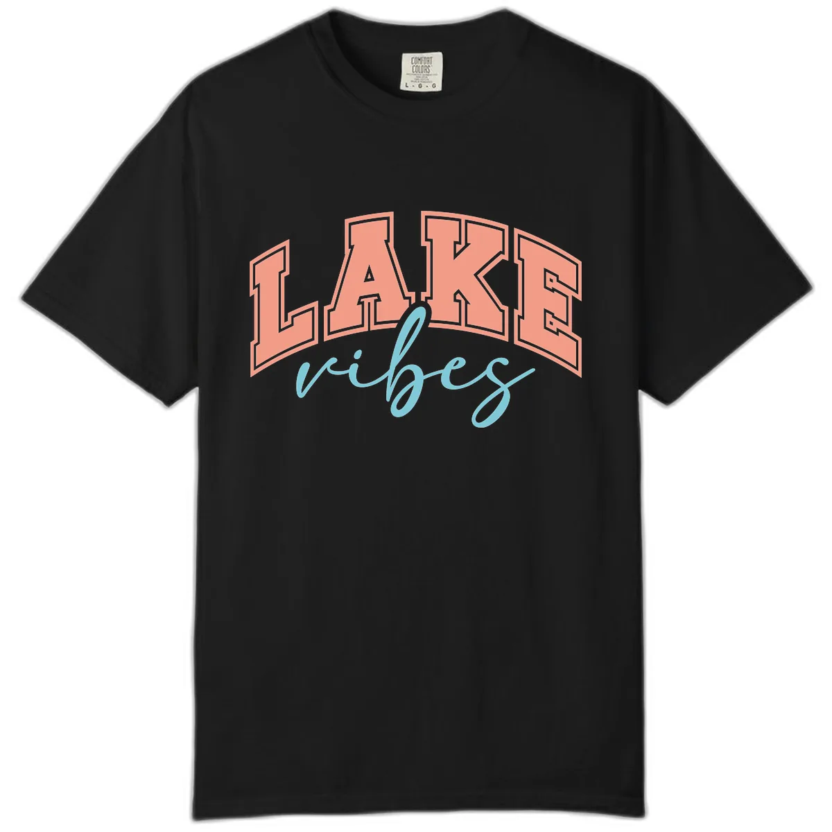 Lake Vibes Arch Design Comfort Color in Black