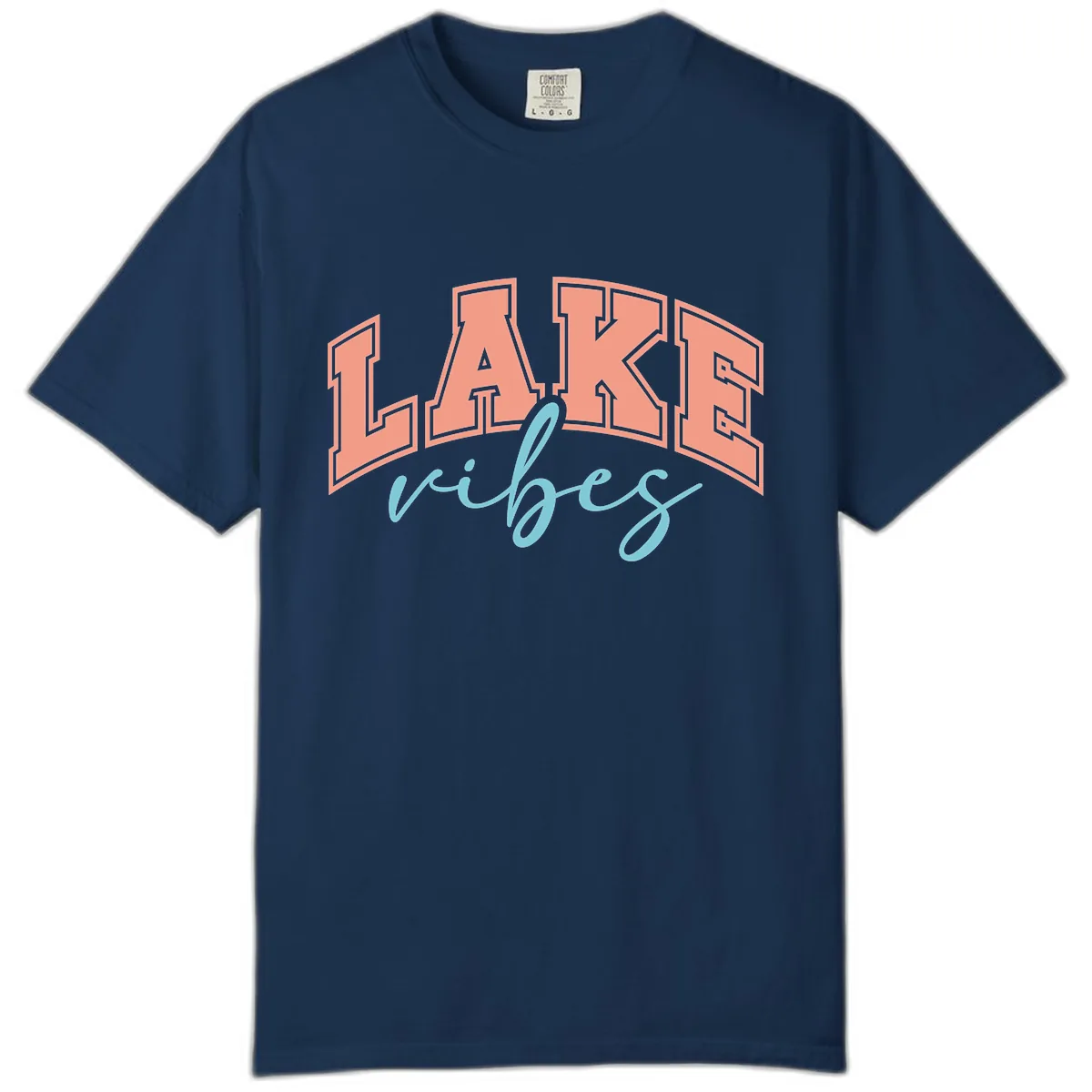 Lake Vibes Arch Design Comfort Color in Navy