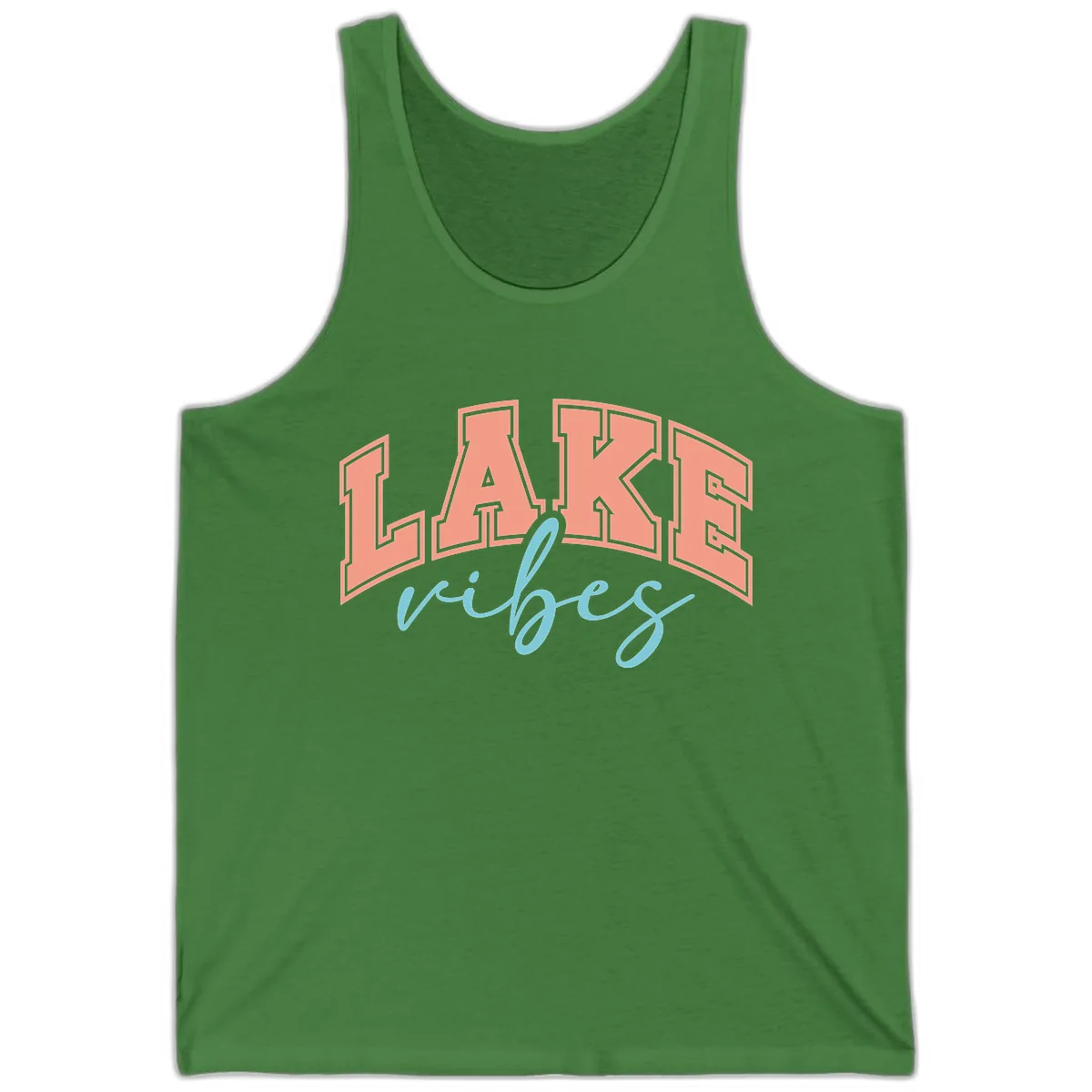 Lake Vibes Arch Design Tank in Leaf