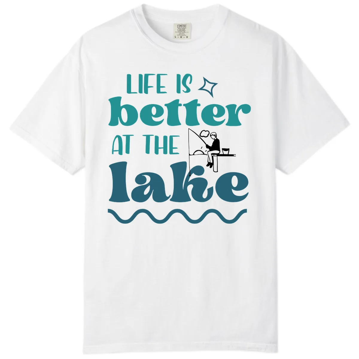 Life Is Better At The Lake Design Comfort Color in White