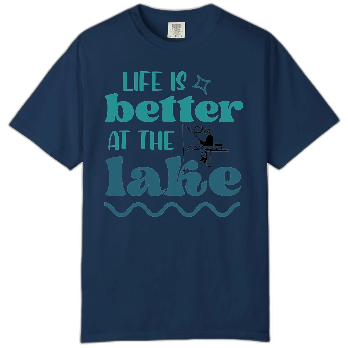 Life Is Better At The Lake Design Comfort Color in Navy