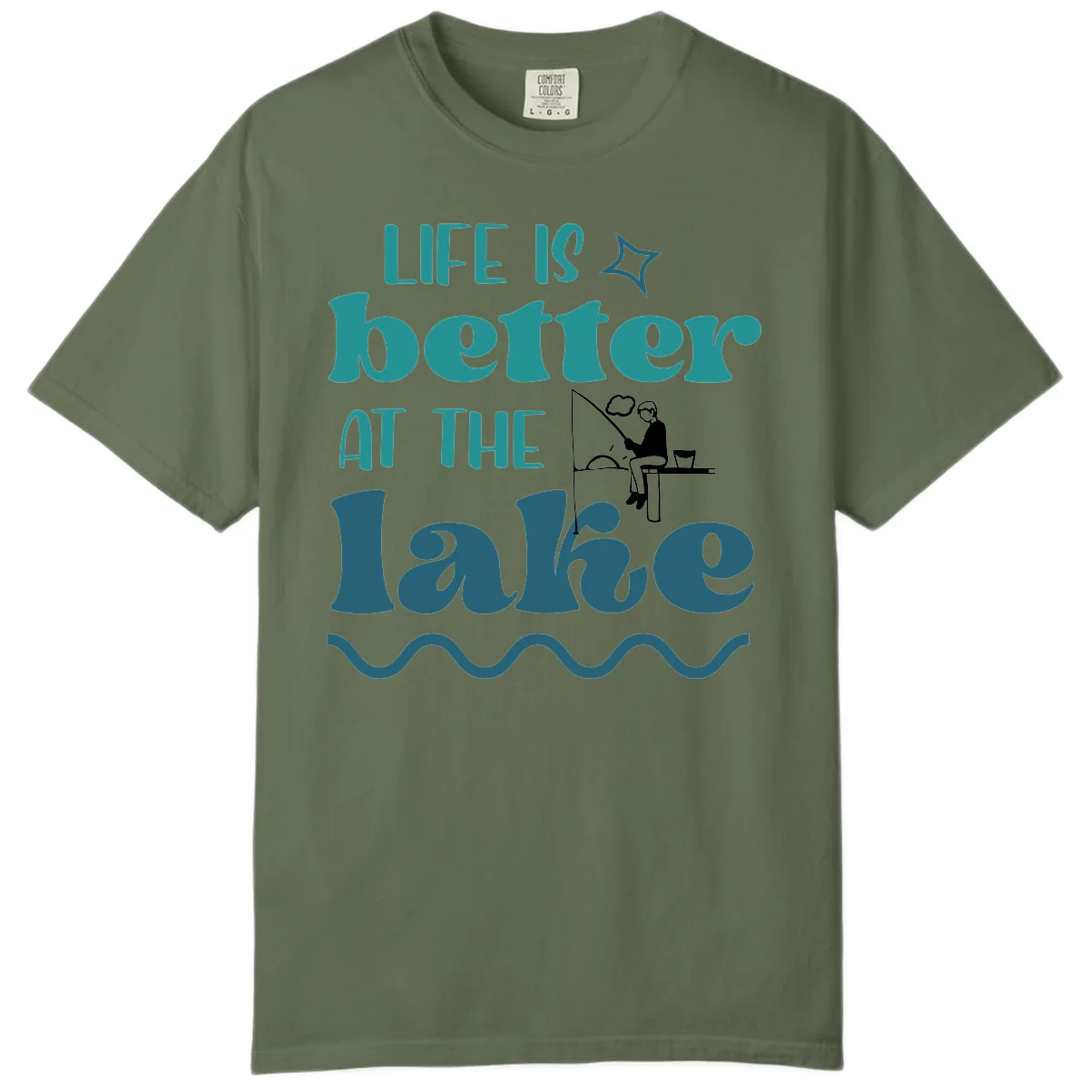 Life Is Better At The Lake Design Comfort Color in Sage