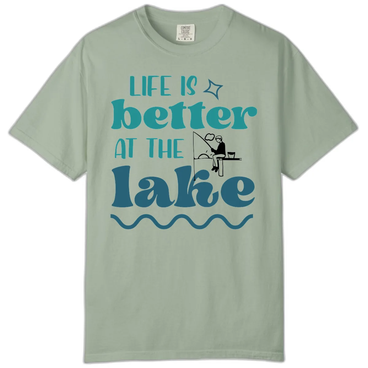 Life Is Better At The Lake Design Comfort Color in Bay