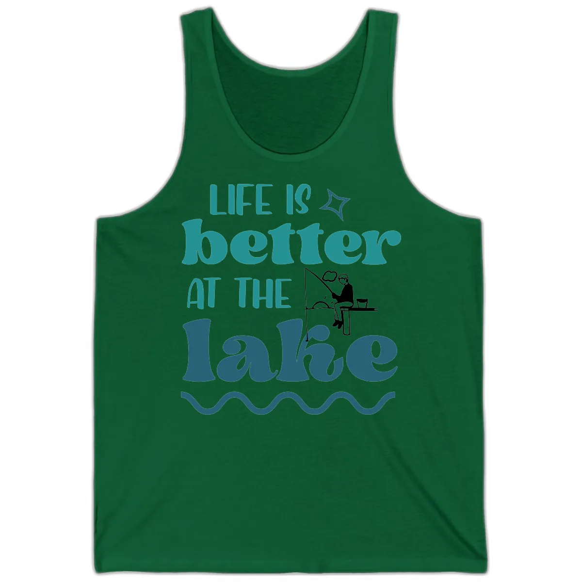 Life Is Better At The Lake Design Tank in Kelly