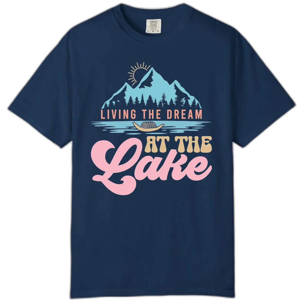 Living The Dream At The Lake Comfort Color in Navy
