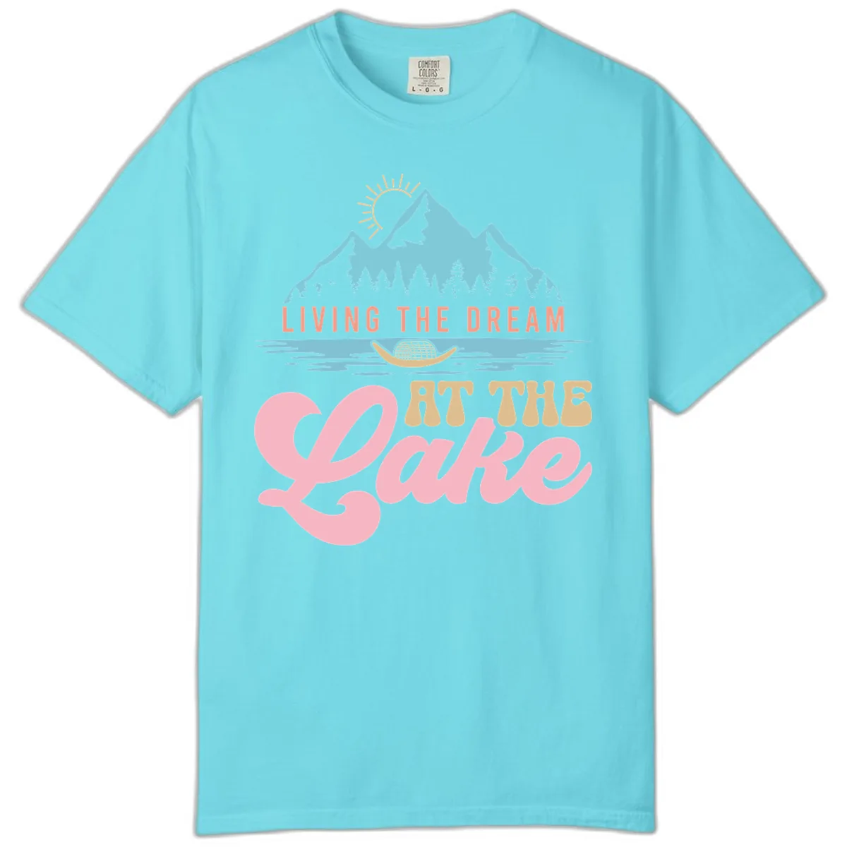 Living The Dream At The Lake Comfort Color in Lagoon Blue