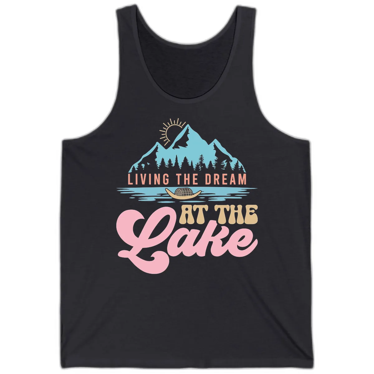 Living The Dream At The Lake Tank in Dark Grey