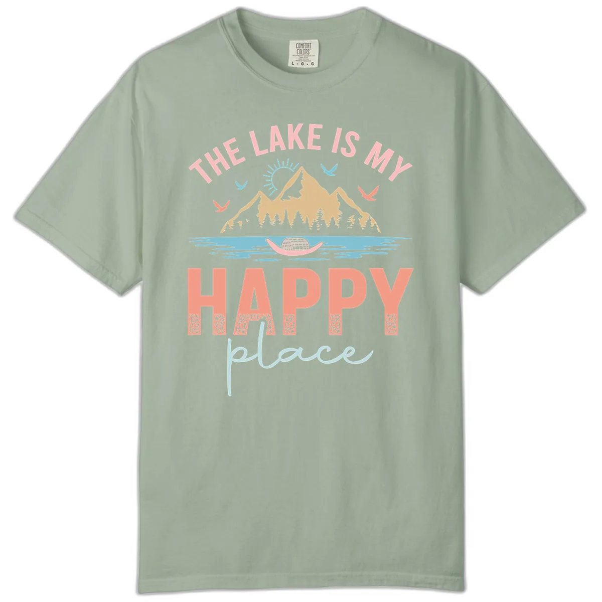 The Lake Is My Happy Place Comfort Color in Bay