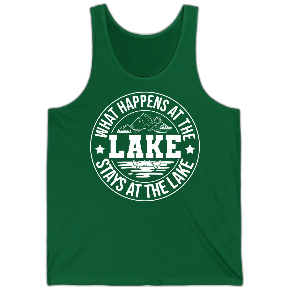 What Happens At The Lake Stays At The Lake Design Tank in Kelly