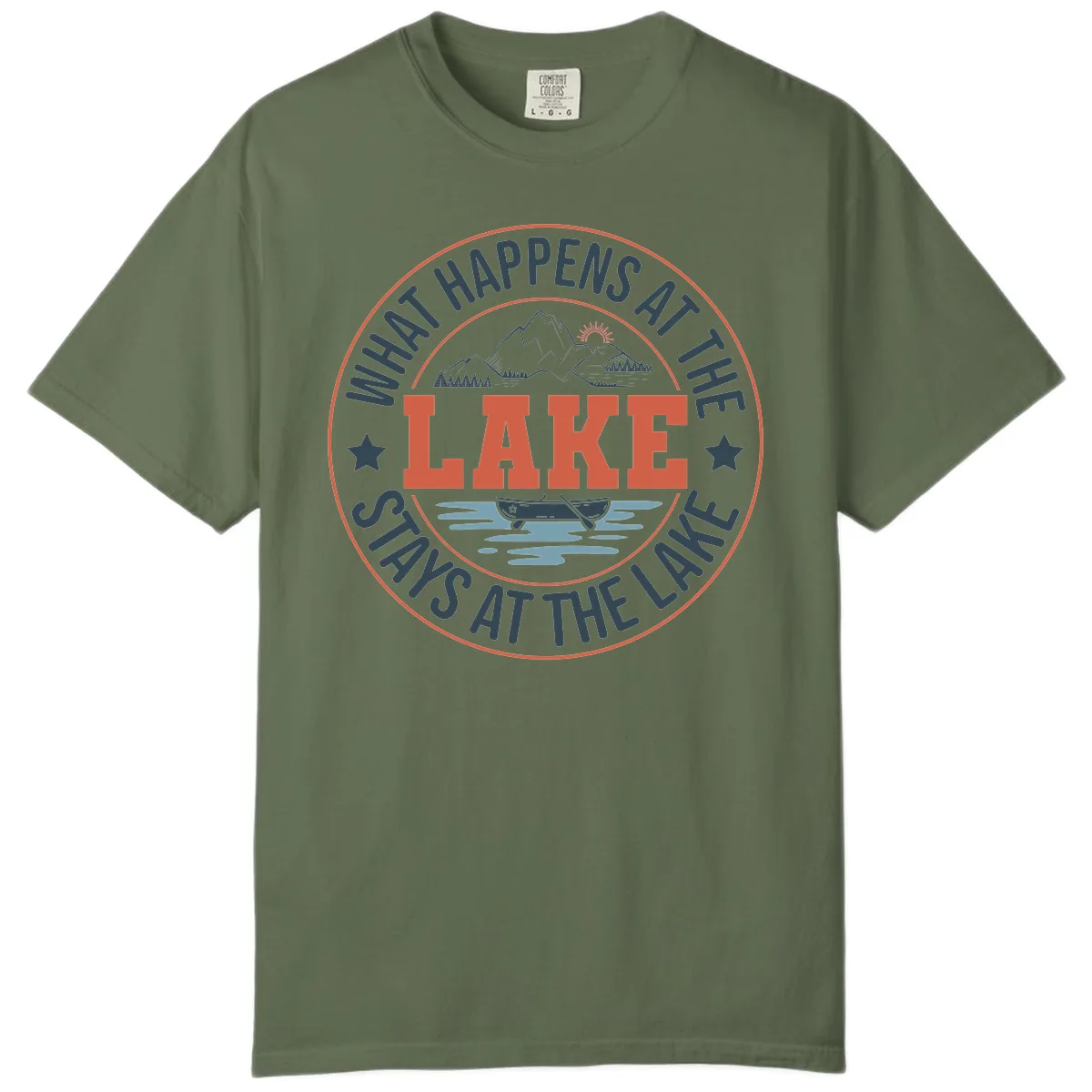 What Happens At The Lake Stays At The Lake Comfort Color in Sage