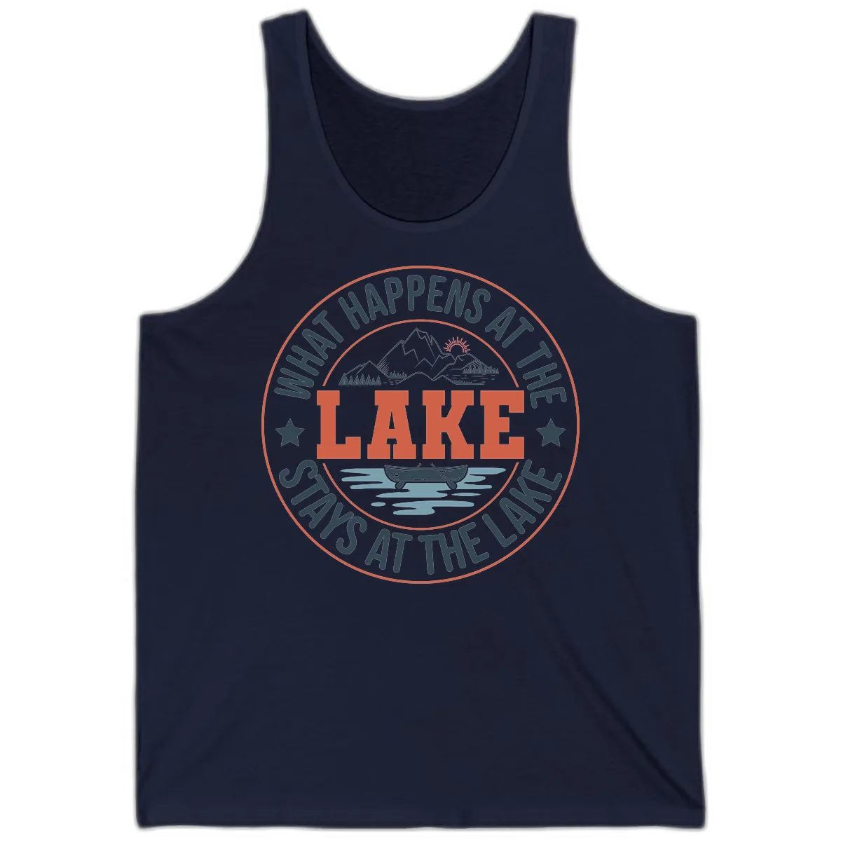 What Happens At The Lake Stays At The Lake Tank in Navy