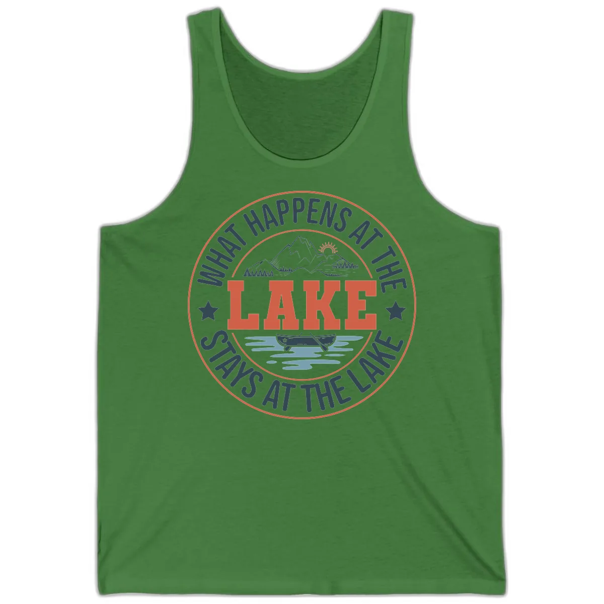 What Happens At The Lake Stays At The Lake Tank in Leaf