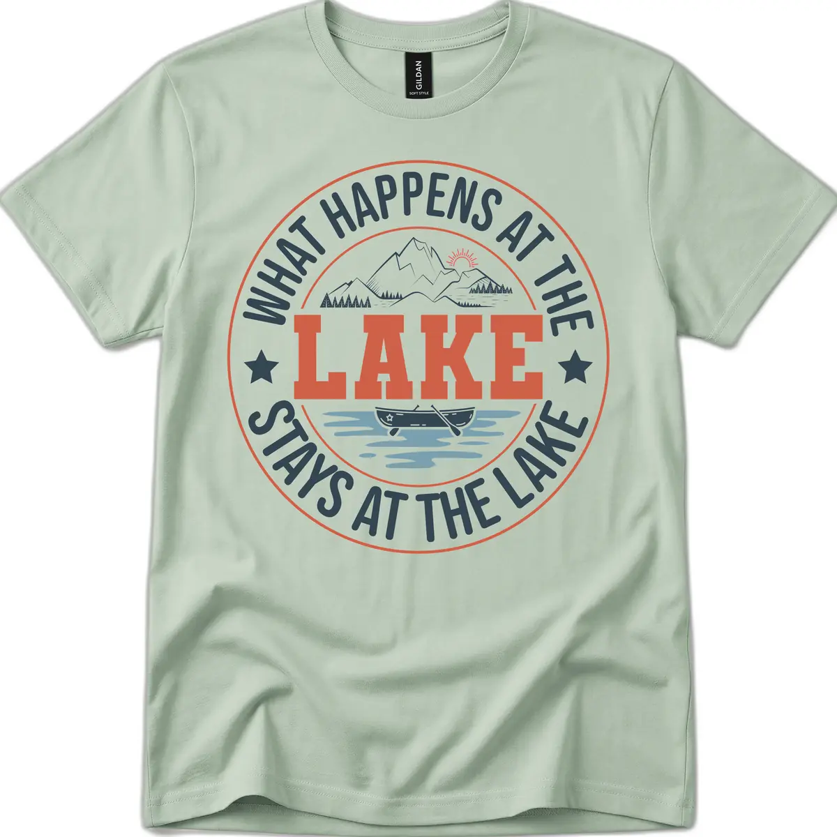 What Happens At The Lake Stays At The Lake T-Shirt in Sage