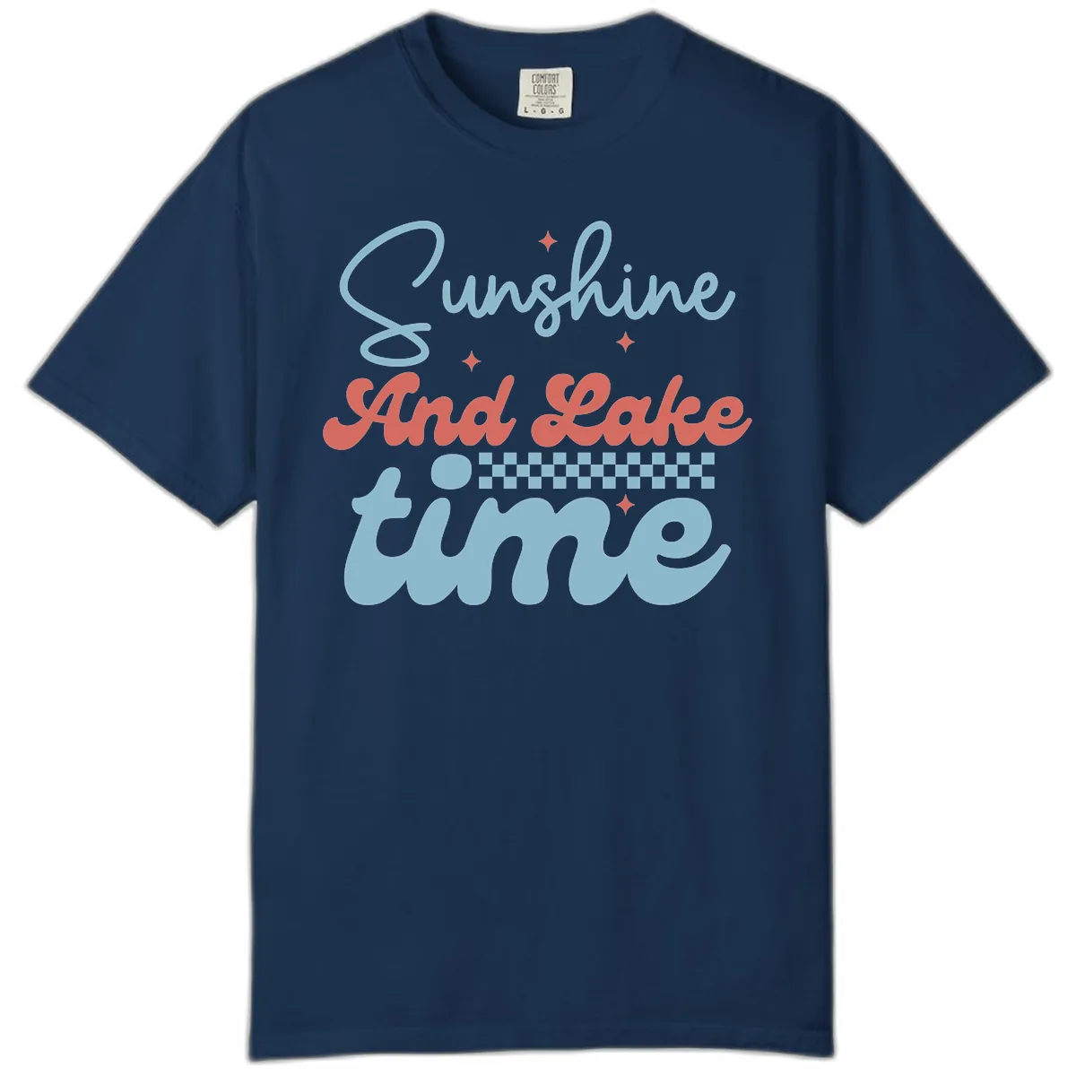Sunshine And Lake Time Comfort Color in Navy
