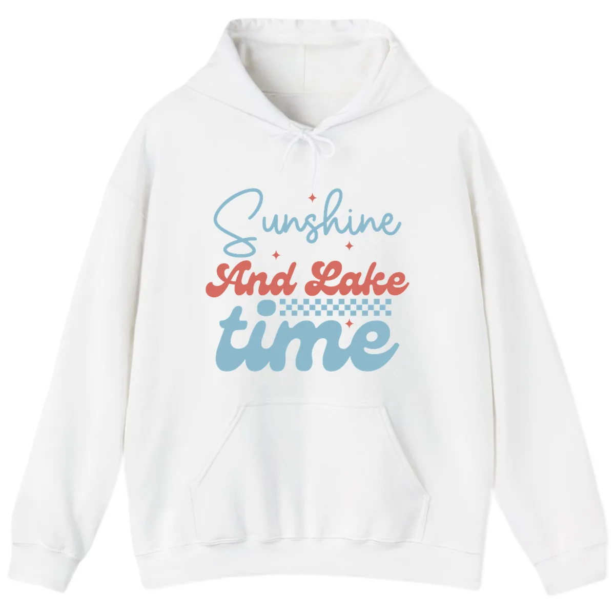 Sunshine And Lake Time Hoodie in White