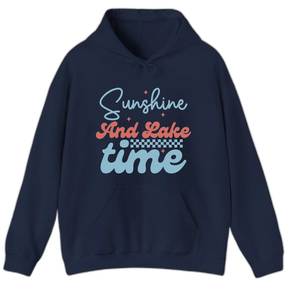 Sunshine And Lake Time Hoodie in Navy