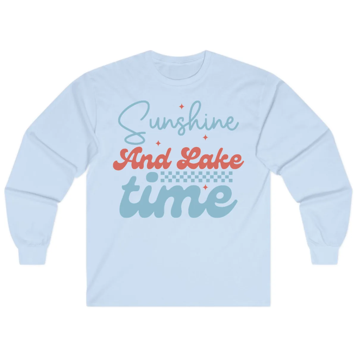 Sunshine And Lake Time Long Sleeve in Light Blue