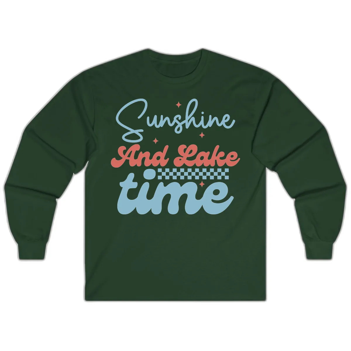 Sunshine And Lake Time Long Sleeve in Forest Green
