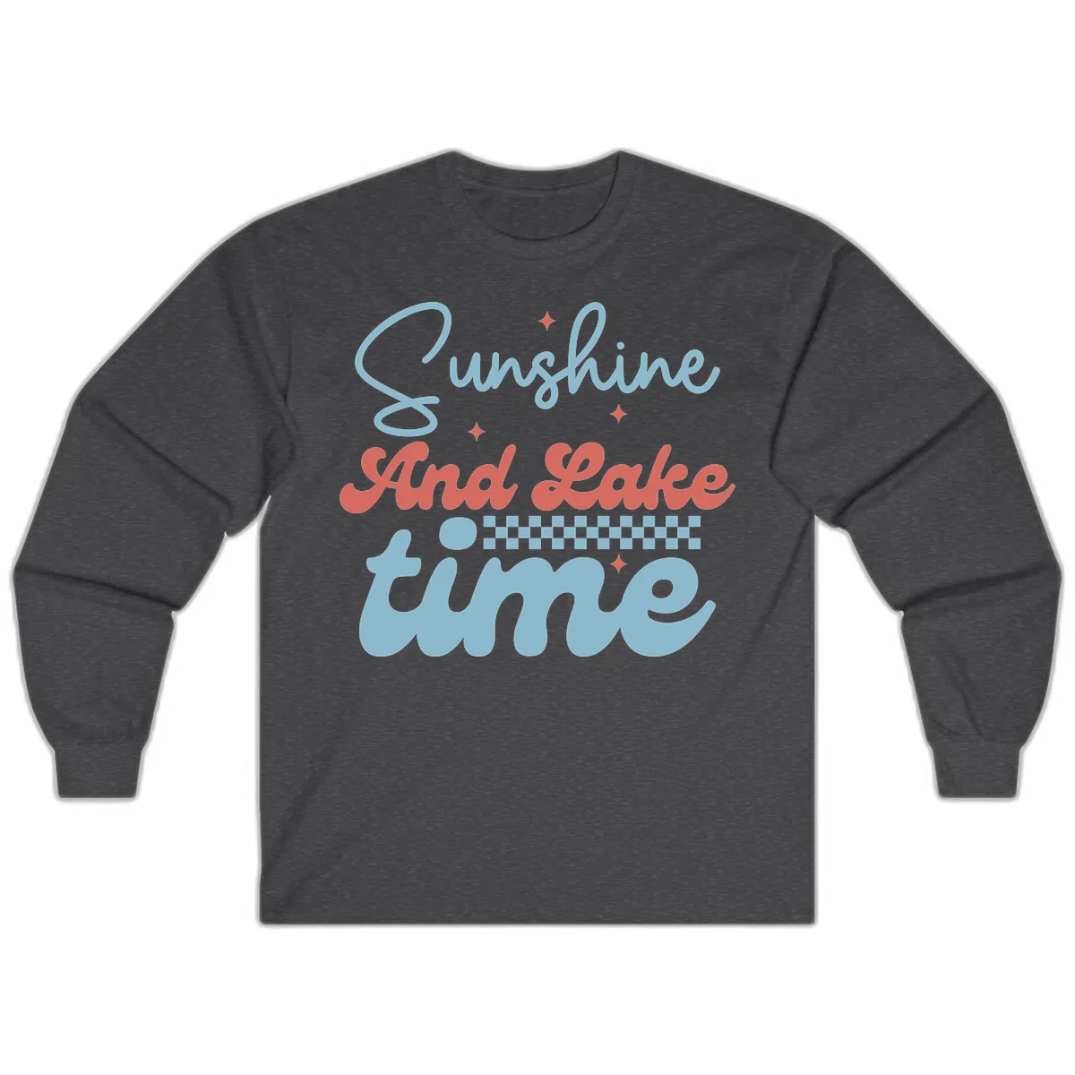Sunshine And Lake Time Long Sleeve in Dark Heather