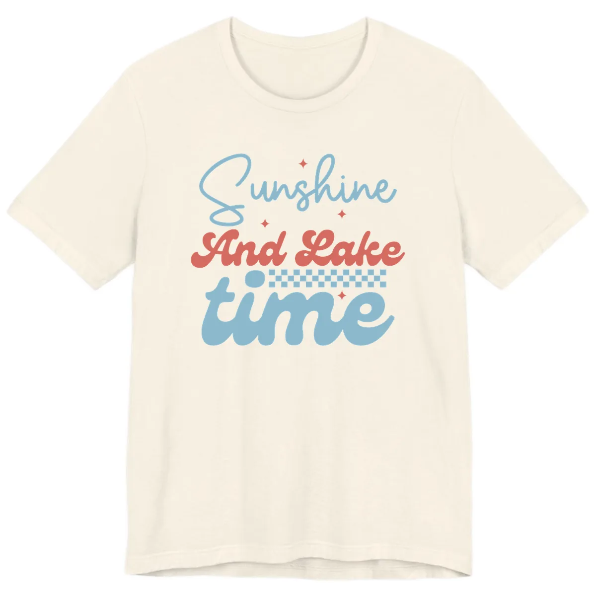 Sunshine And Lake Time Premium T-Shirt in Natural