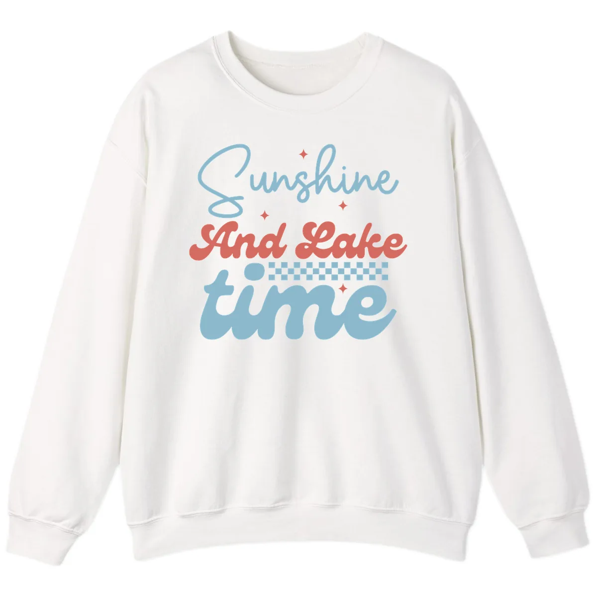 Sunshine And Lake Time Sweatshirt in White