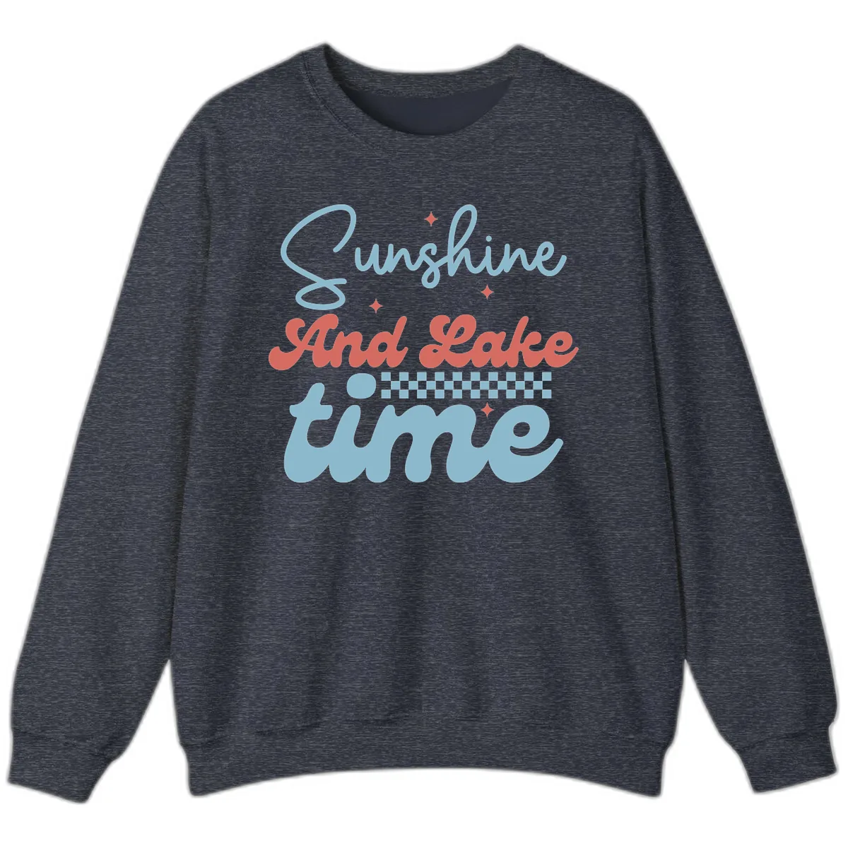 Sunshine And Lake Time Sweatshirt in Heather Sport Dark Navy