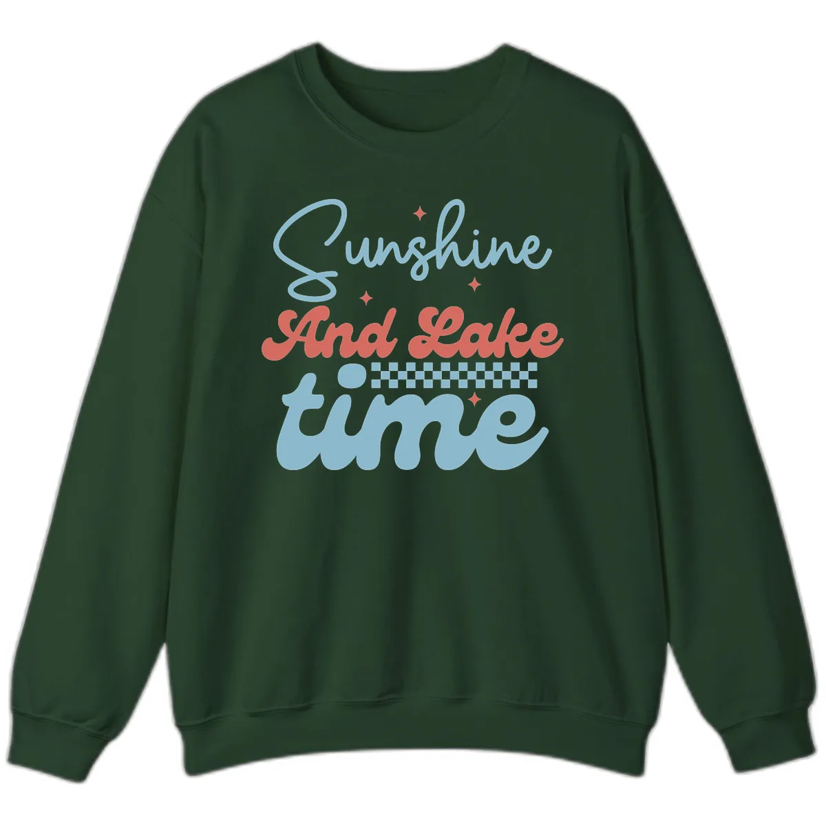 Sunshine And Lake Time Sweatshirt in Forest Green