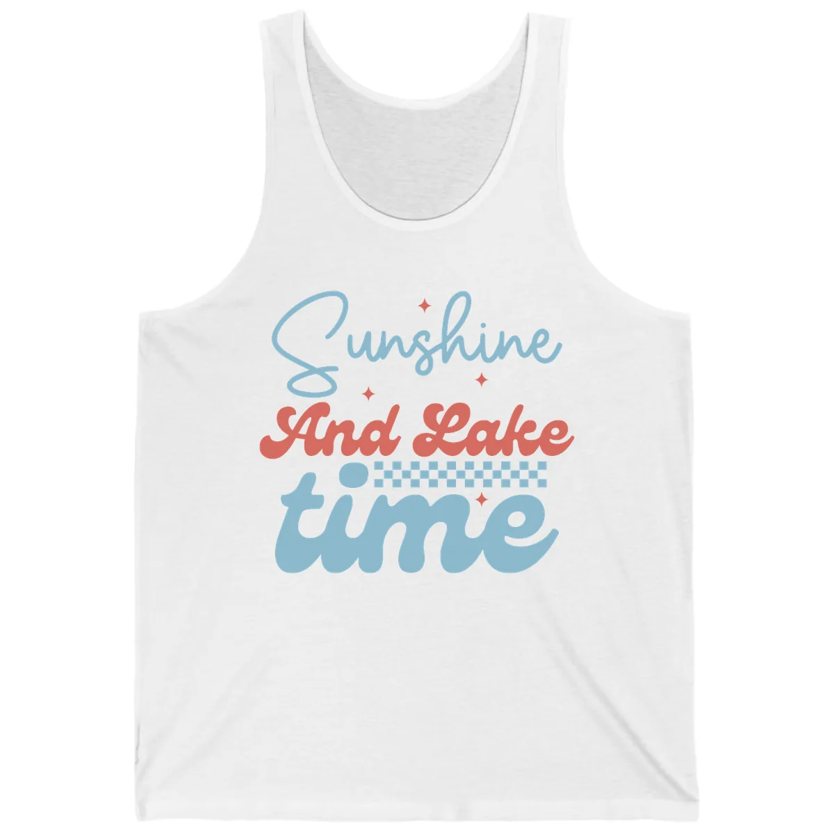 Sunshine And Lake Time Tank in White