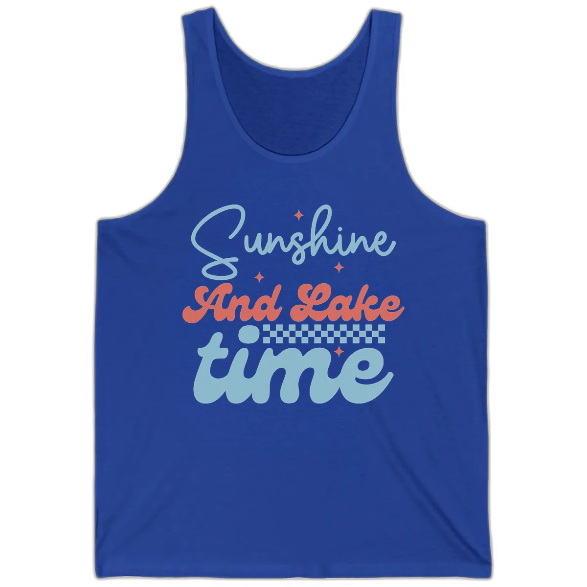 Sunshine And Lake Time Tank in True Royal