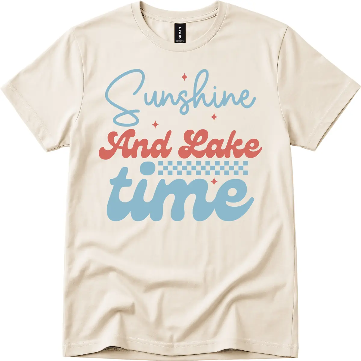 Sunshine And Lake Time T-Shirt in Natural