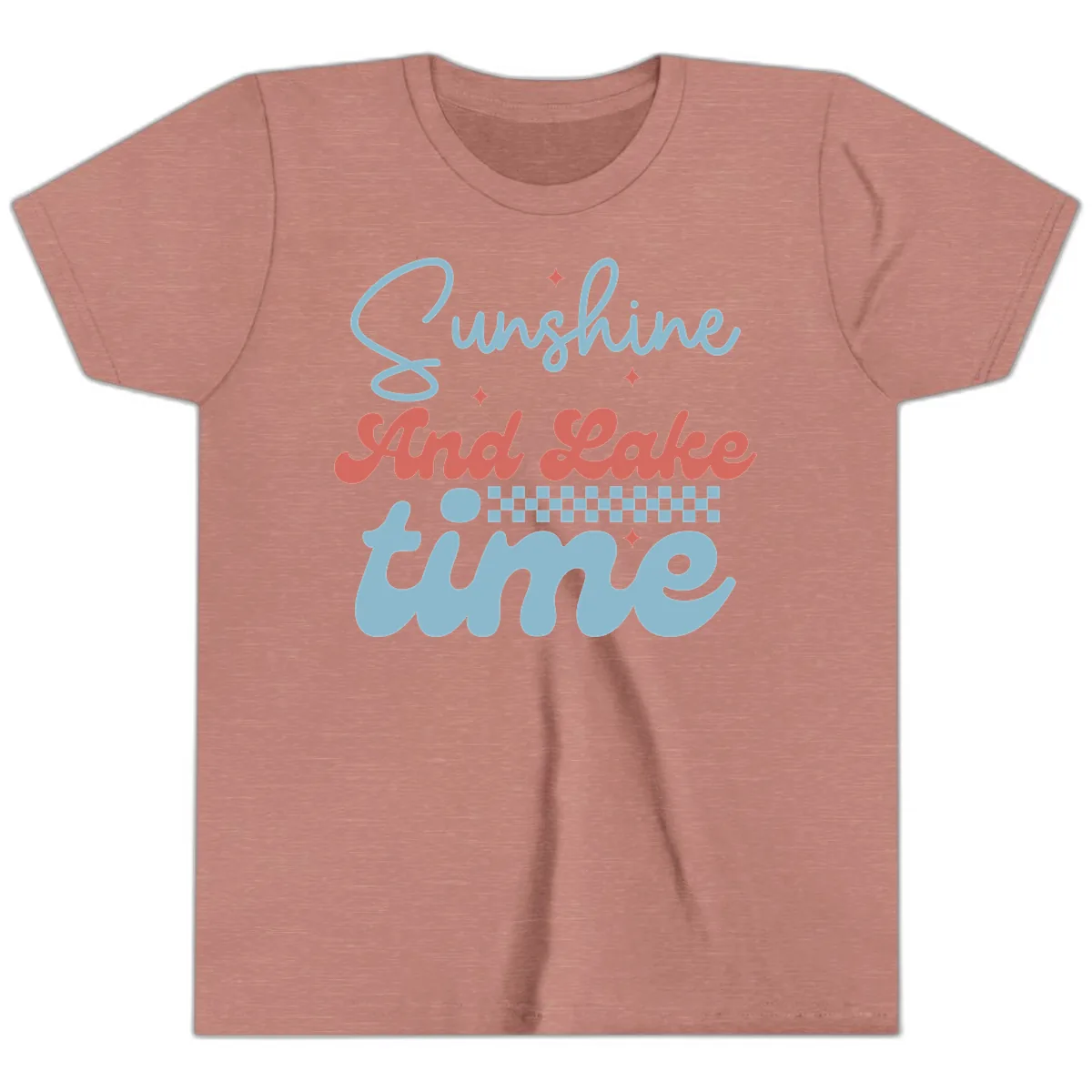 Sunshine And Lake Time Youth T-Shirt in Heather Mauve