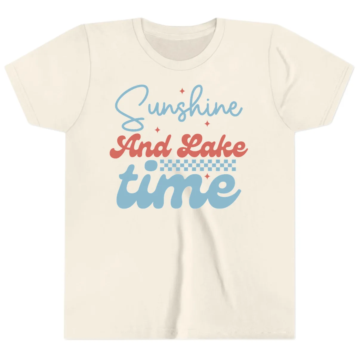Sunshine And Lake Time Youth T-Shirt in Natural