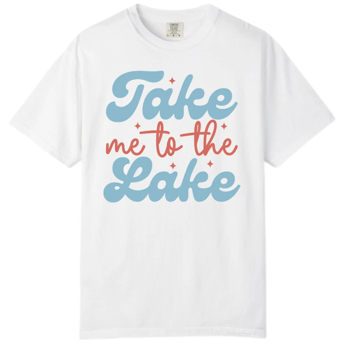 Take Me To The Lake Retro Design Comfort Color in White