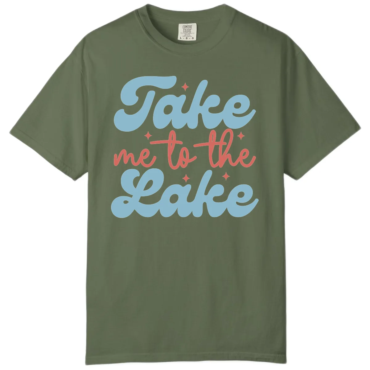 Take Me To The Lake Retro Design Comfort Color in Sage