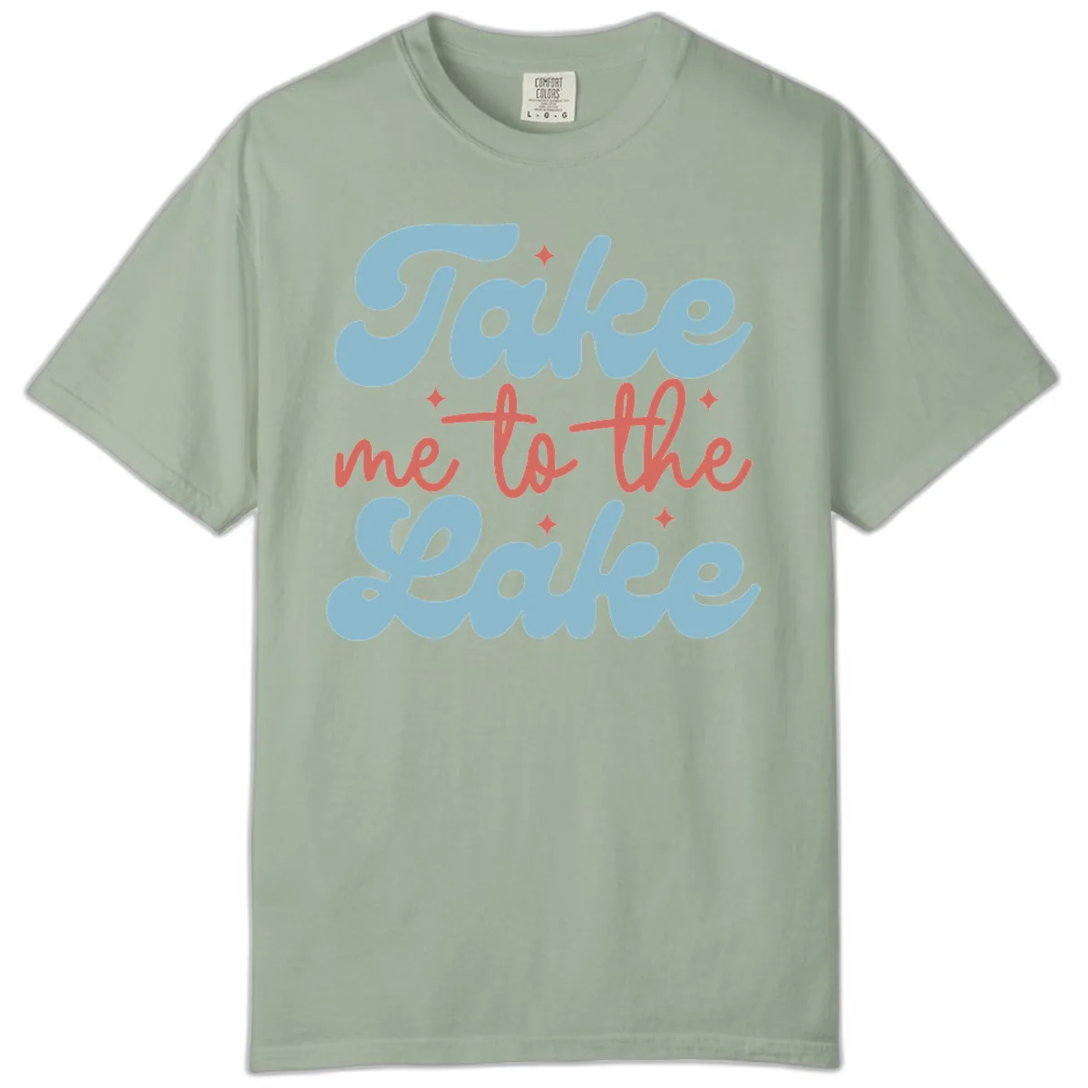 Take Me To The Lake Retro Design Comfort Color in Bay